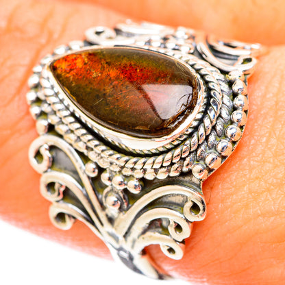 Ammolite Rings handcrafted by Ana Silver Co - RING121474