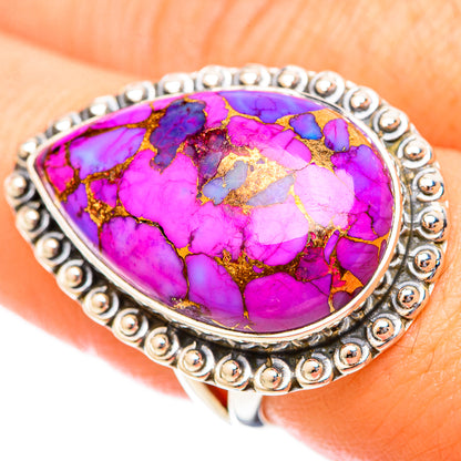 Purple Copper Composite Turquoise Rings handcrafted by Ana Silver Co - RING121482