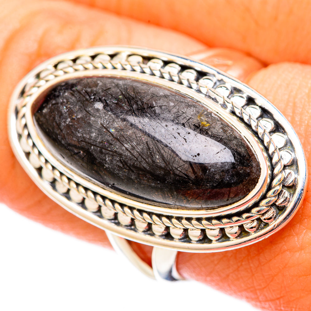 Tourmalinated Quartz Rings handcrafted by Ana Silver Co - RING121485