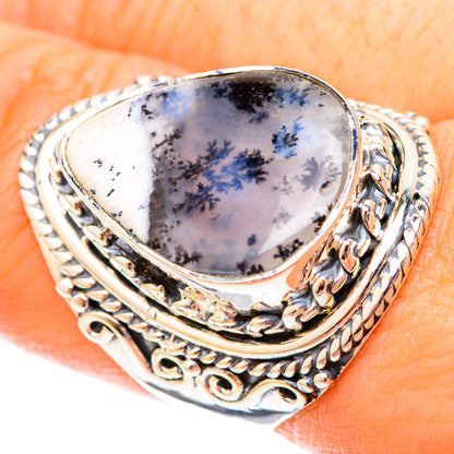 Dendritic Opal Rings handcrafted by Ana Silver Co - RING121493