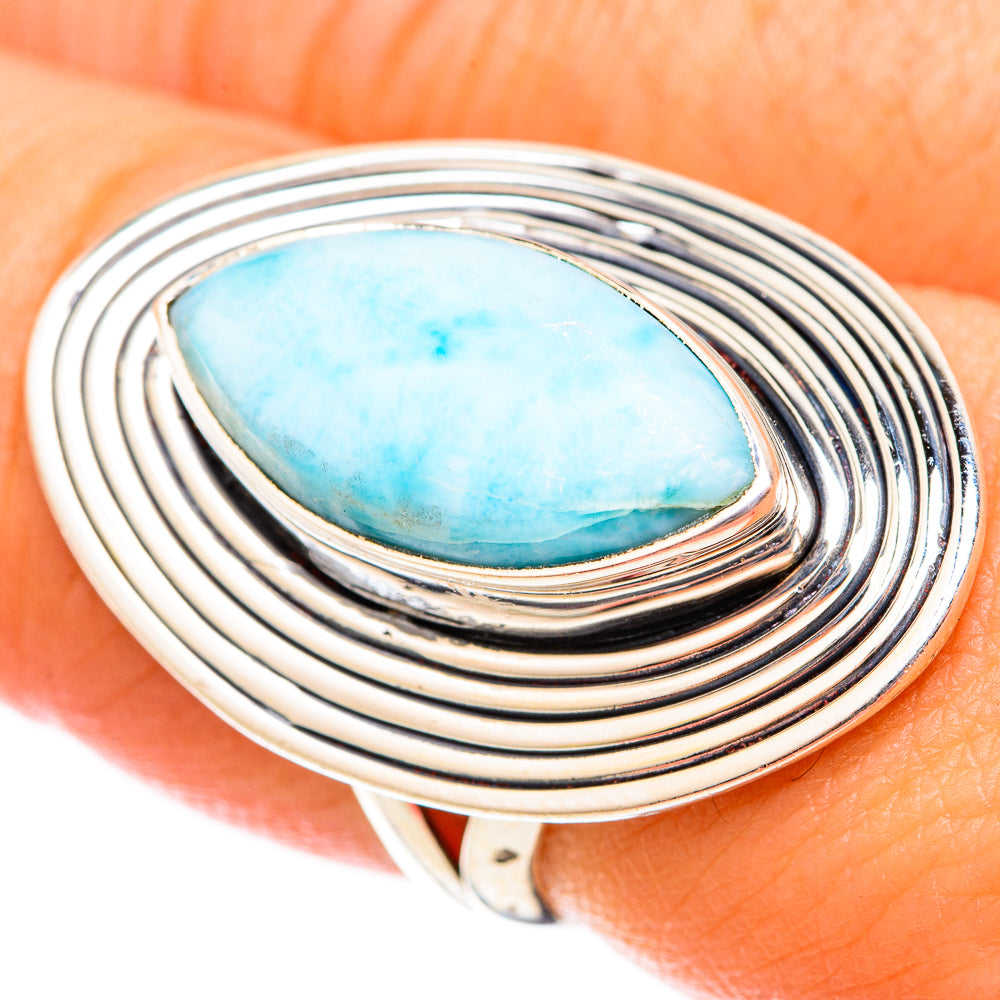 Larimar Rings handcrafted by Ana Silver Co - RING121506