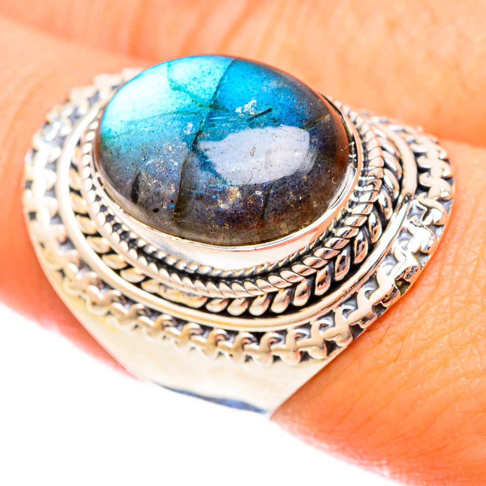 Labradorite Rings handcrafted by Ana Silver Co - RING121508