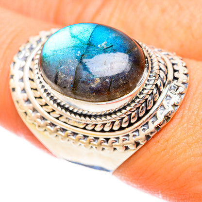 Labradorite Rings handcrafted by Ana Silver Co - RING121508