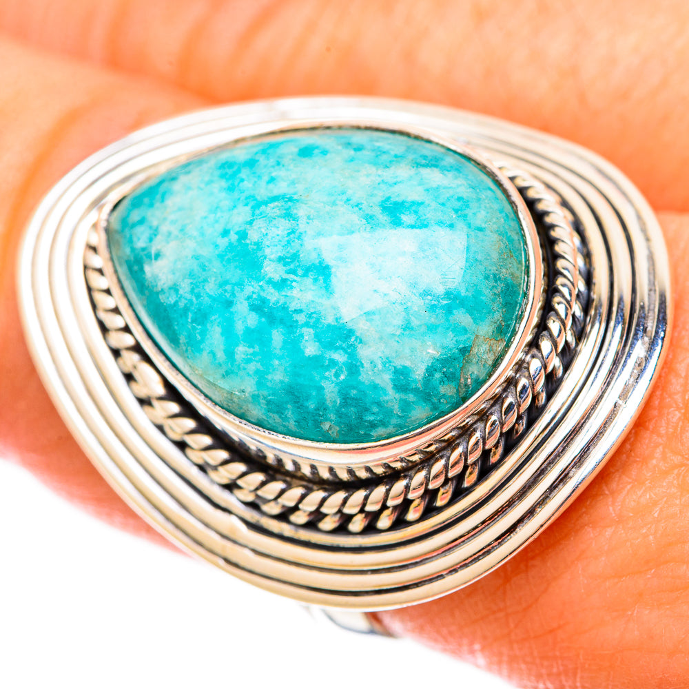 Amazonite Rings handcrafted by Ana Silver Co - RING121519