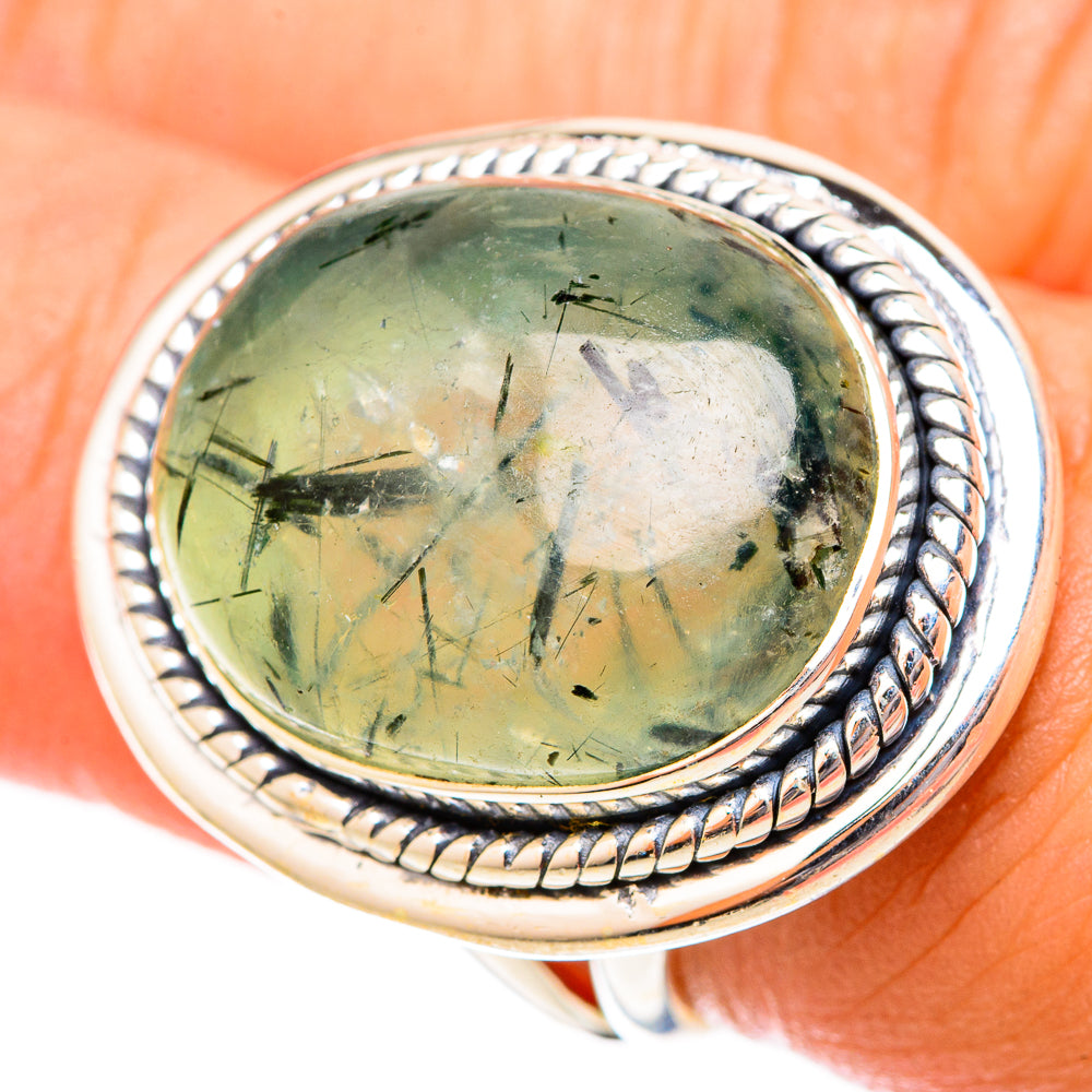 Prehnite Rings handcrafted by Ana Silver Co - RING121521