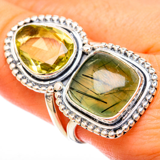Prehnite Rings handcrafted by Ana Silver Co - RING121545