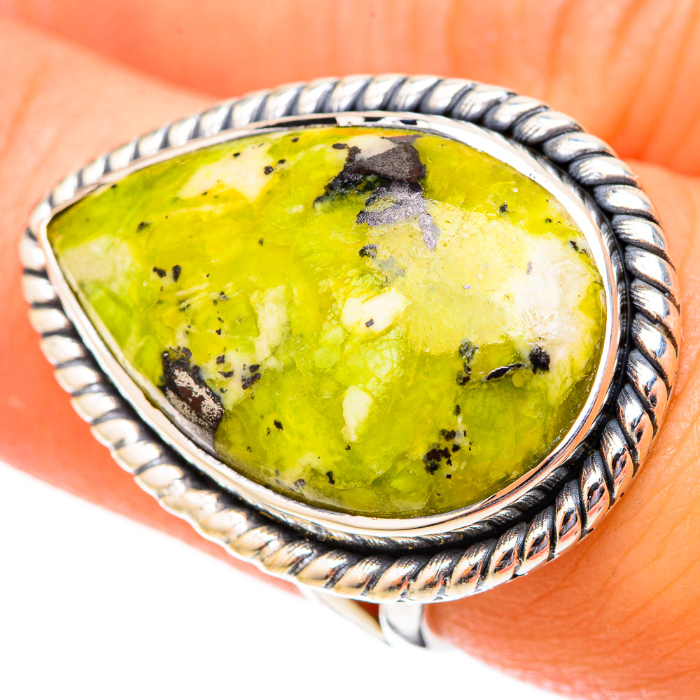 Lizardite Rings handcrafted by Ana Silver Co - RING121551