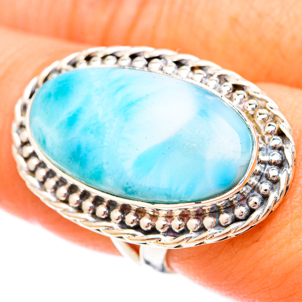 Larimar Rings handcrafted by Ana Silver Co - RING121556