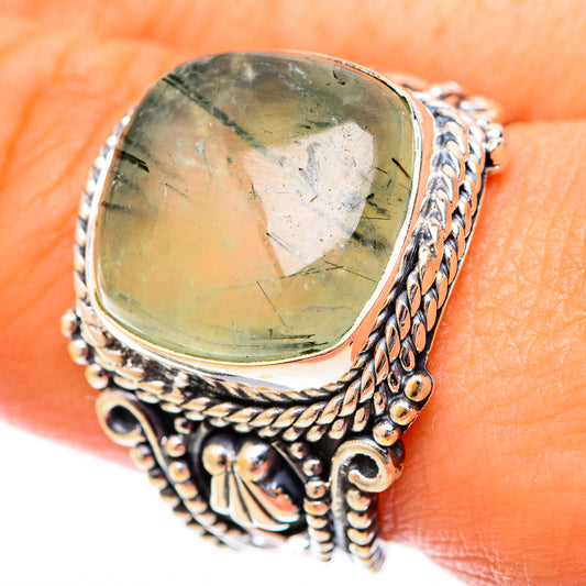 Prehnite Rings handcrafted by Ana Silver Co - RING121565