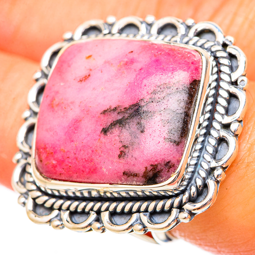 Rhodonite Rings handcrafted by Ana Silver Co - RING121572