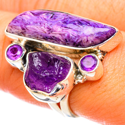 Charoite Rings handcrafted by Ana Silver Co - RING121574