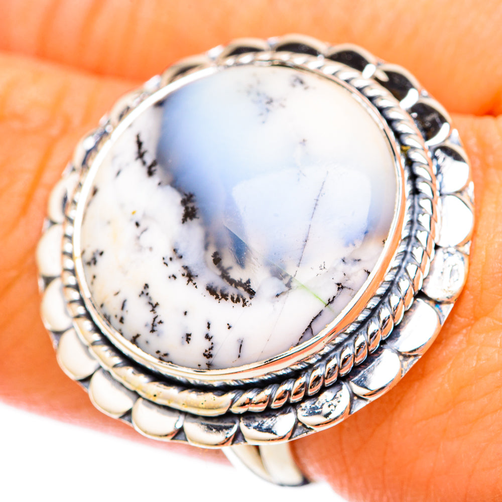 Dendritic Opal Rings handcrafted by Ana Silver Co - RING121583