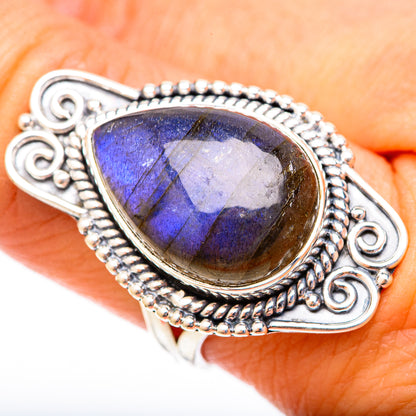 Labradorite Rings handcrafted by Ana Silver Co - RING121589