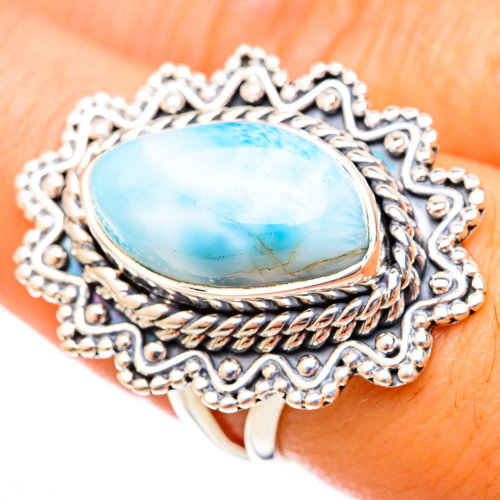 Larimar Rings handcrafted by Ana Silver Co - RING121593