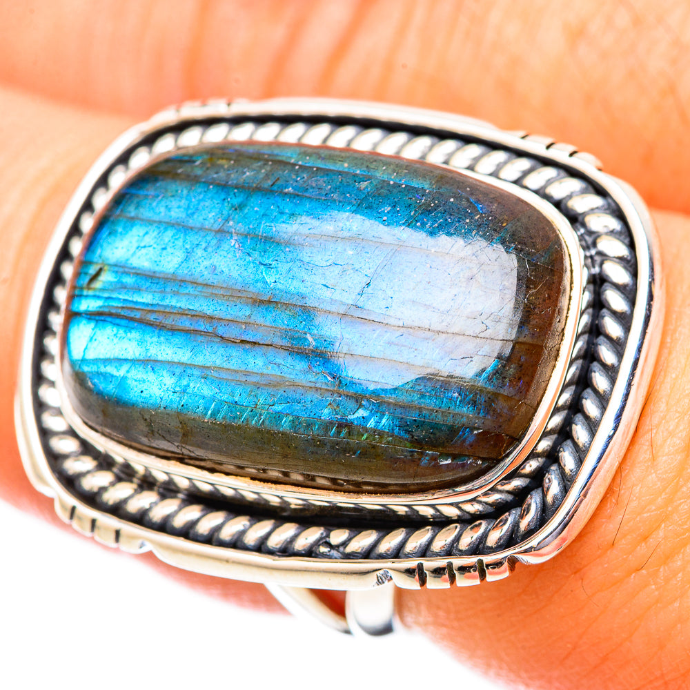Labradorite Rings handcrafted by Ana Silver Co - RING121596