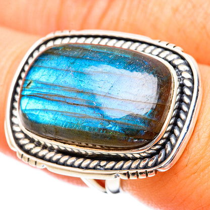 Labradorite Rings handcrafted by Ana Silver Co - RING121596