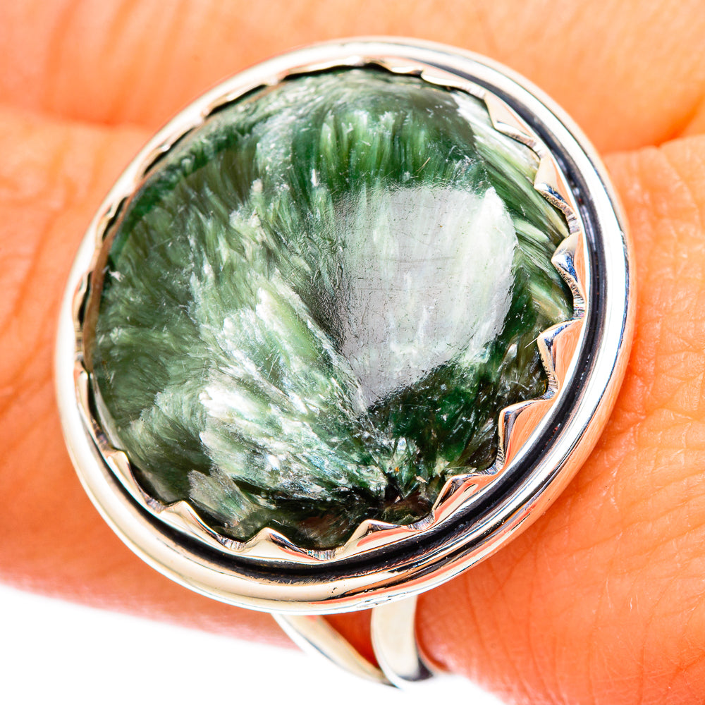 Seraphinite Rings handcrafted by Ana Silver Co - RING121605