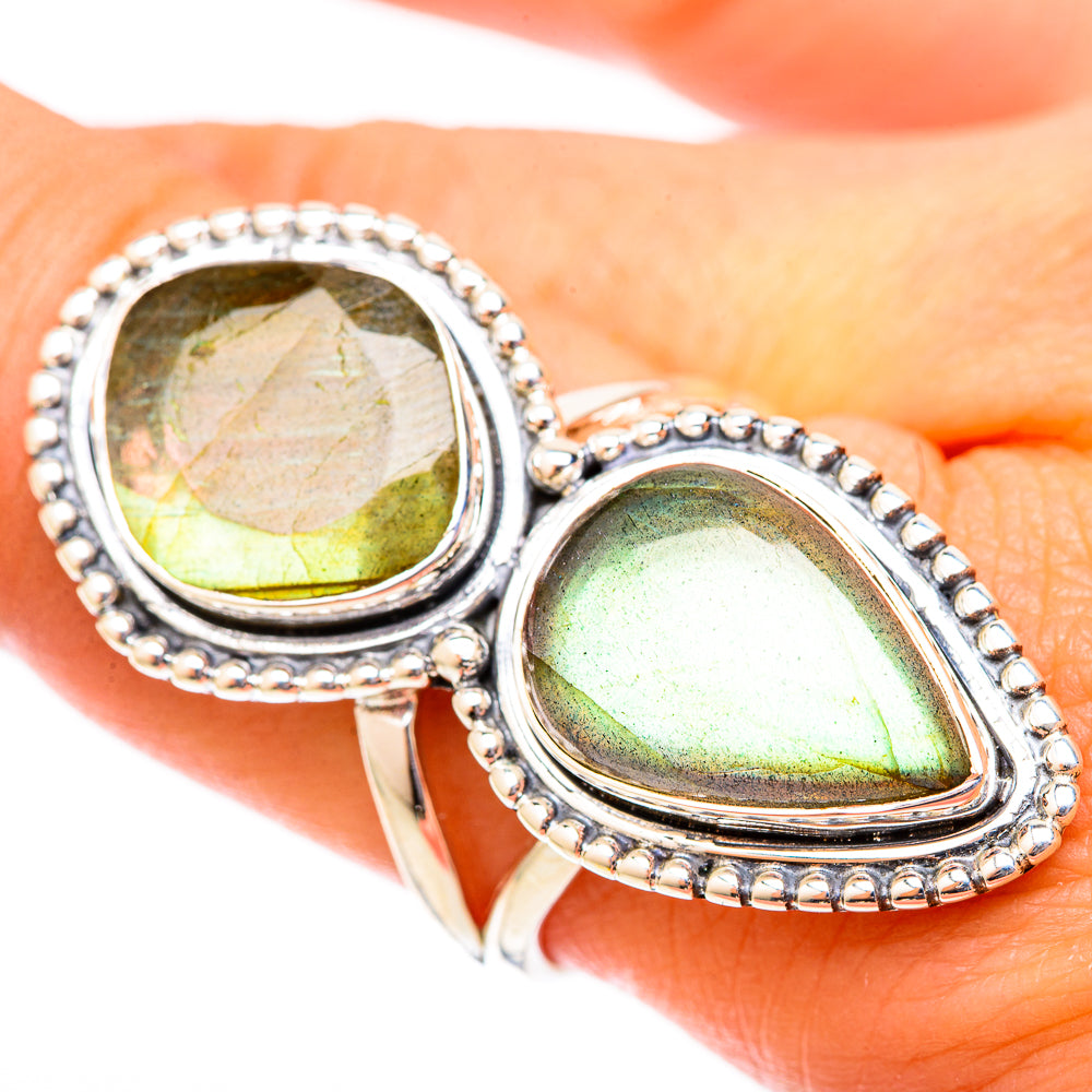 Labradorite Rings handcrafted by Ana Silver Co - RING121606