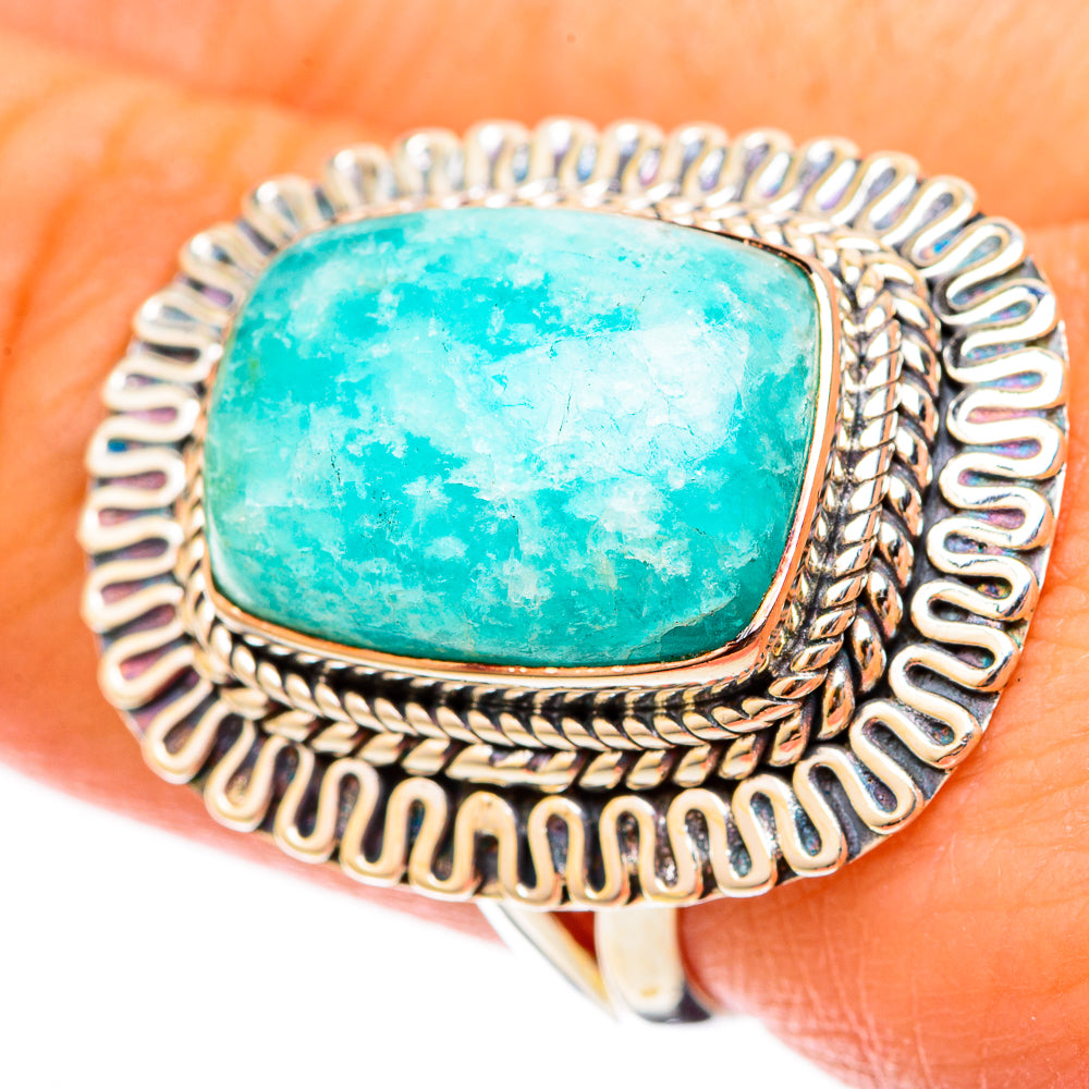 Amazonite Rings handcrafted by Ana Silver Co - RING121612