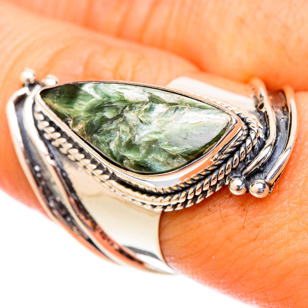 Seraphinite Rings handcrafted by Ana Silver Co - RING121616