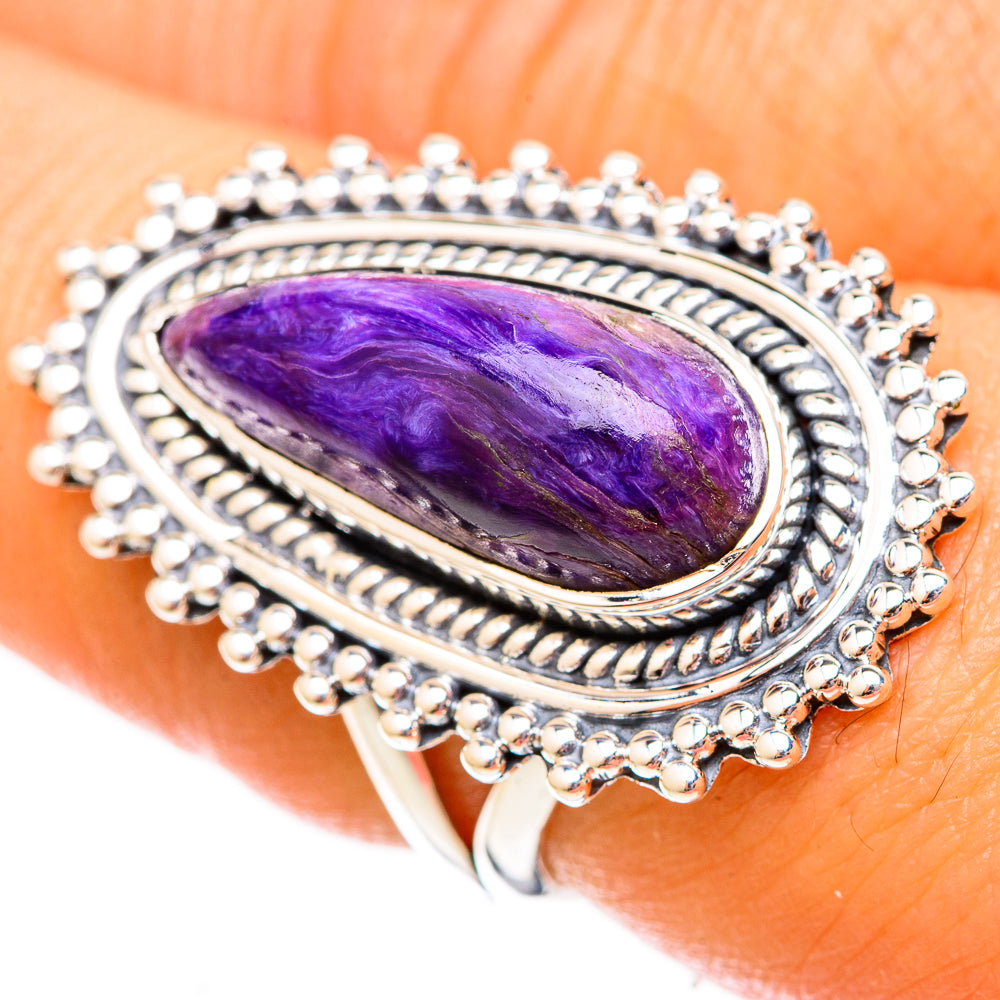 Charoite Rings handcrafted by Ana Silver Co - RING121623