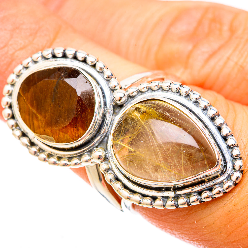 Rutilated Quartz Rings handcrafted by Ana Silver Co - RING121627