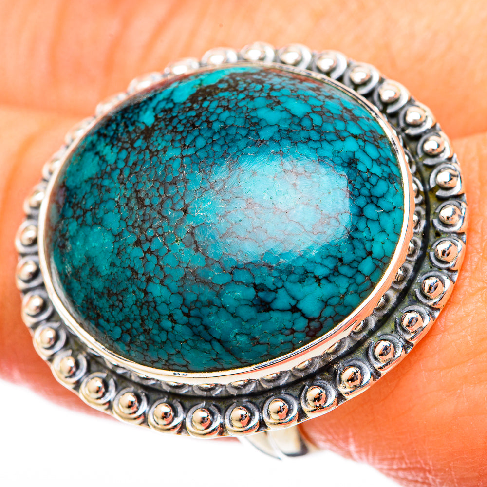 Tibetan Turquoise Rings handcrafted by Ana Silver Co - RING121635
