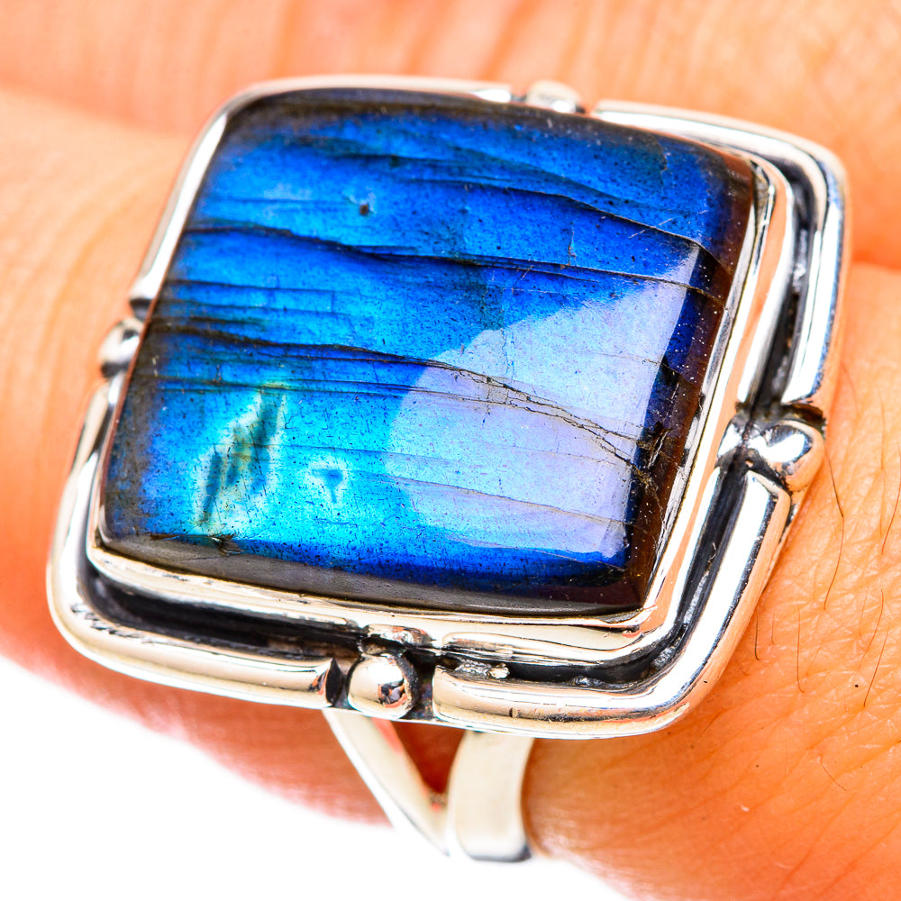 Labradorite Rings handcrafted by Ana Silver Co - RING121637