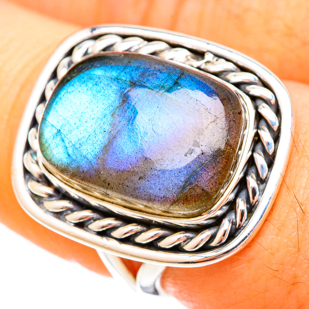 Labradorite Rings handcrafted by Ana Silver Co - RING121640