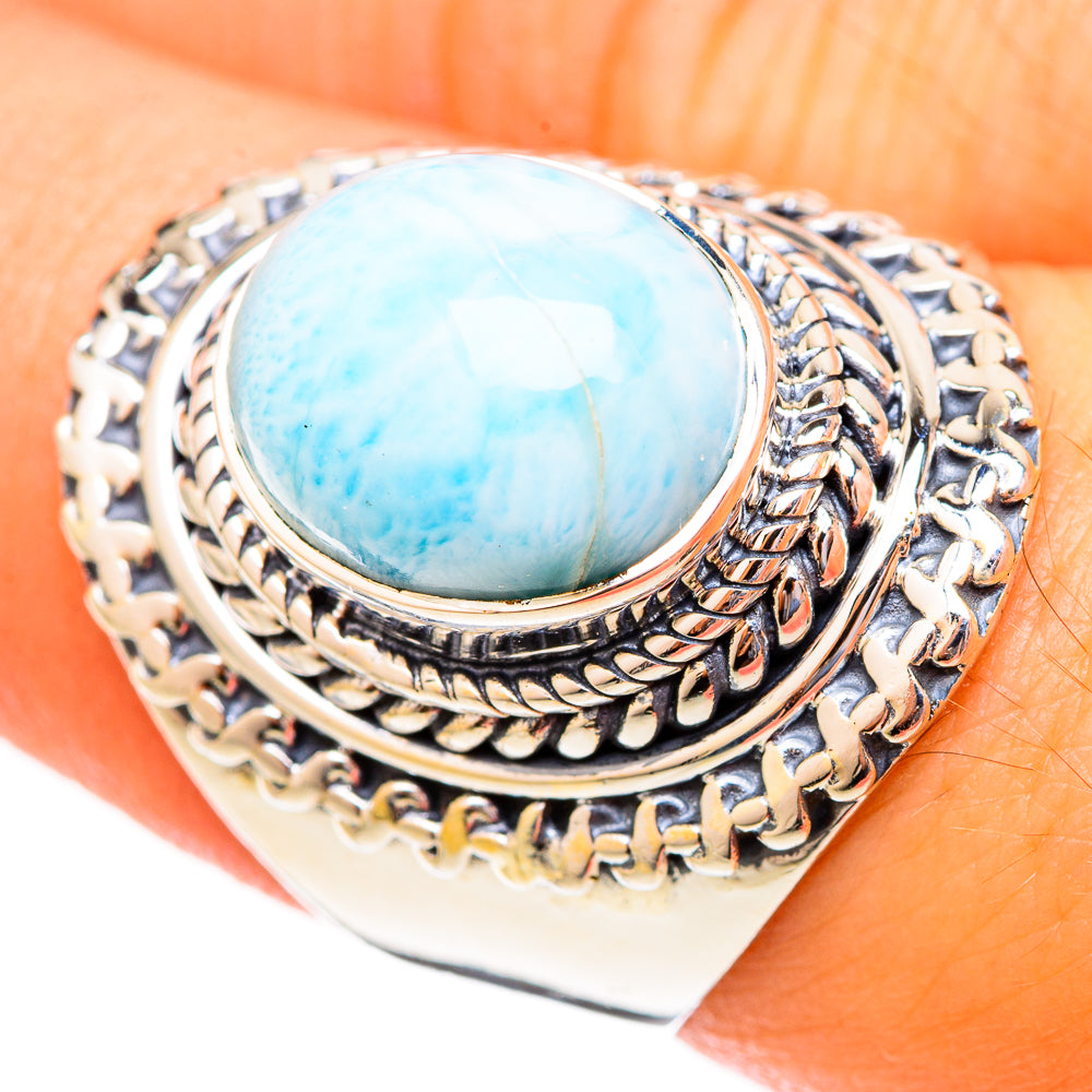 Larimar Rings handcrafted by Ana Silver Co - RING121644
