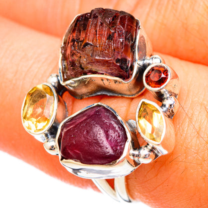 Pink Tourmaline Rings handcrafted by Ana Silver Co - RING121665