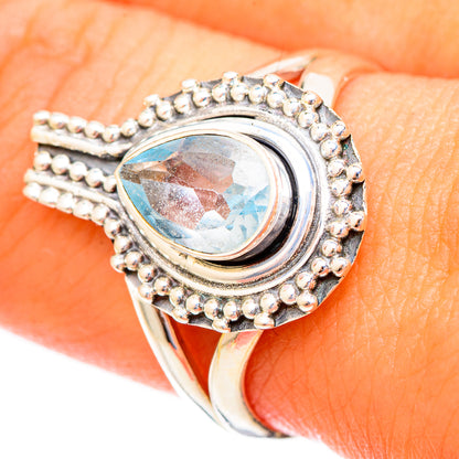 Blue Topaz Rings handcrafted by Ana Silver Co - RING121678