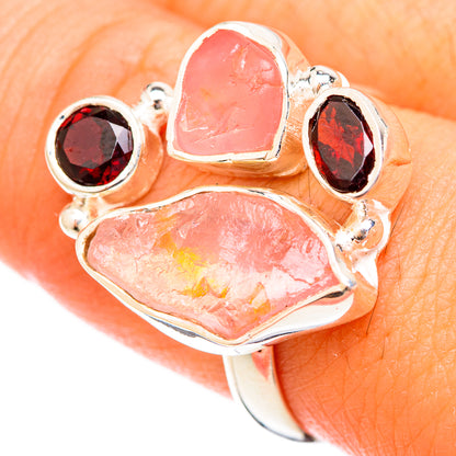 Rose Quartz Rings handcrafted by Ana Silver Co - RING121689