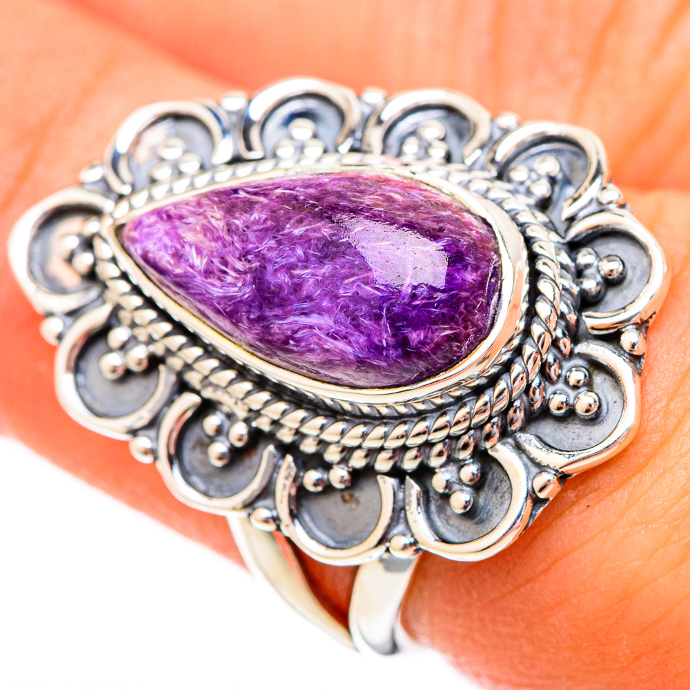 Charoite Rings handcrafted by Ana Silver Co - RING121692