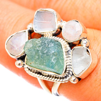 Aquamarine Rings handcrafted by Ana Silver Co - RING121709