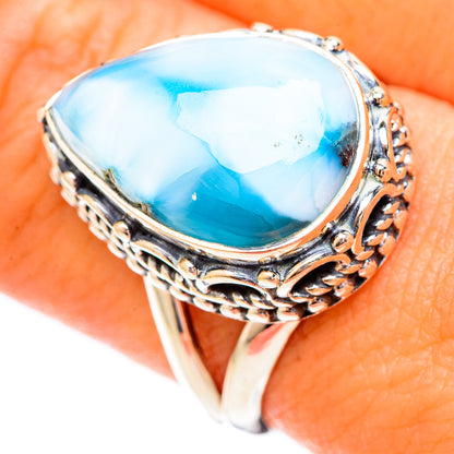 Larimar Rings handcrafted by Ana Silver Co - RING121711