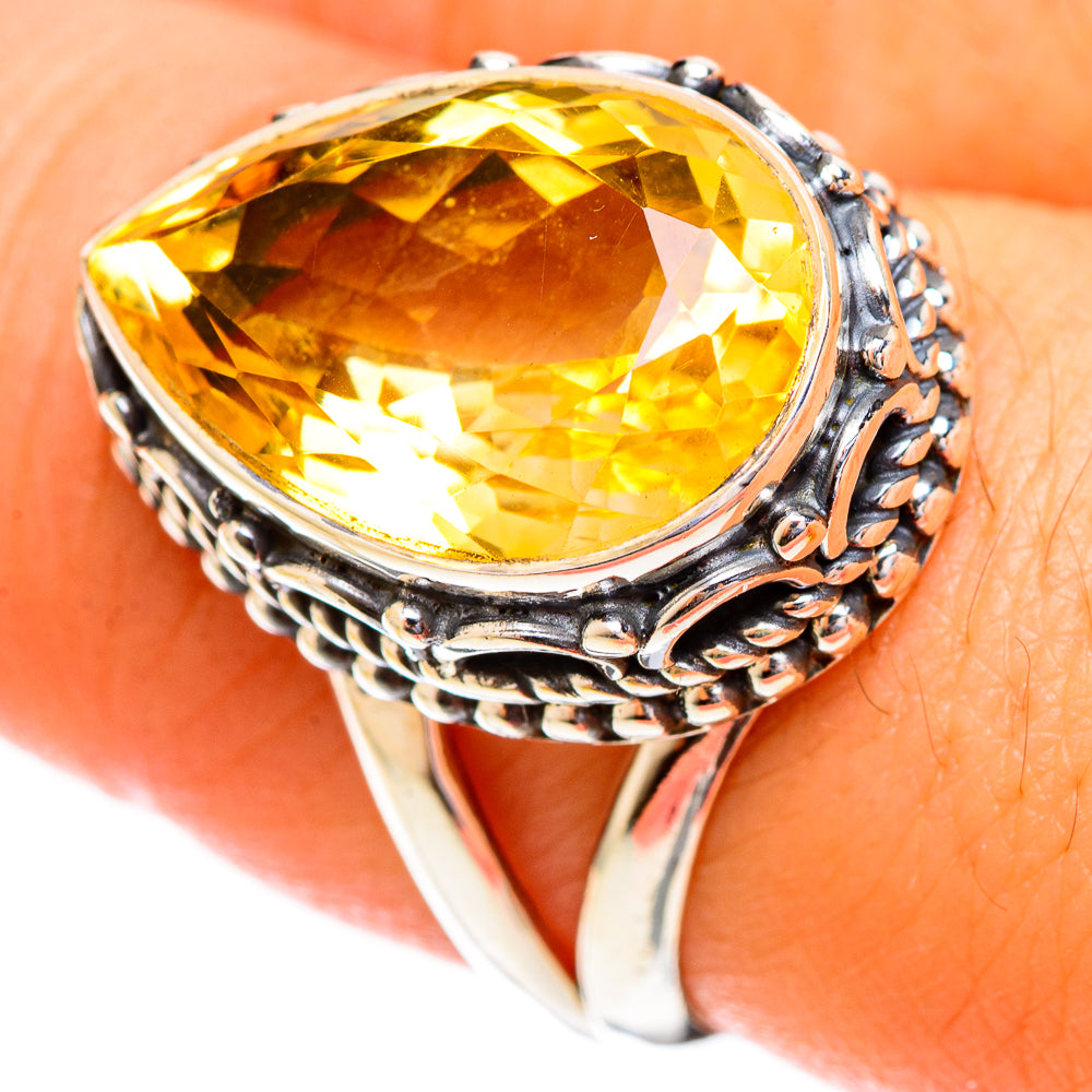 Citrine Rings handcrafted by Ana Silver Co - RING121722