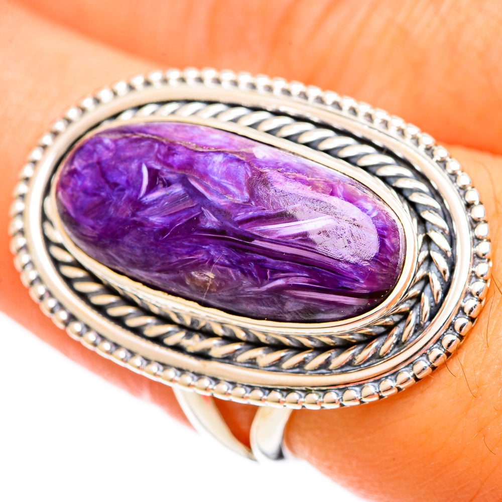 Charoite Rings handcrafted by Ana Silver Co - RING121725