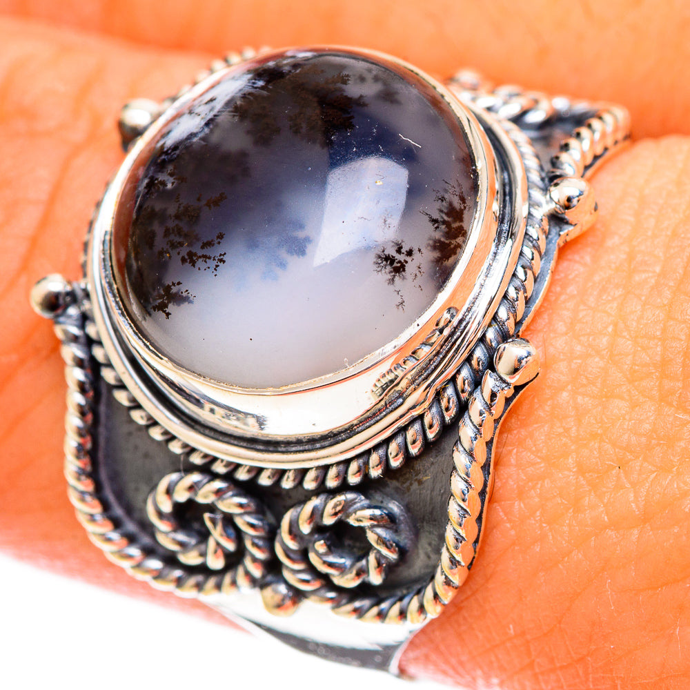 Dendritic Opal Rings handcrafted by Ana Silver Co - RING121733