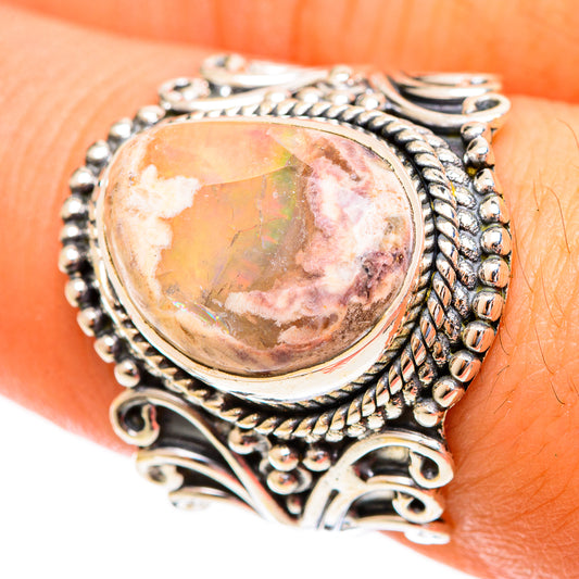 Mexican Fire Opal Rings handcrafted by Ana Silver Co - RING121738