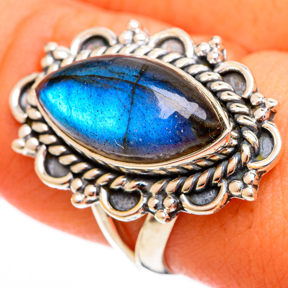 Labradorite Rings handcrafted by Ana Silver Co - RING121742
