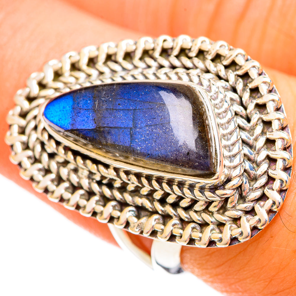 Labradorite Rings handcrafted by Ana Silver Co - RING121746