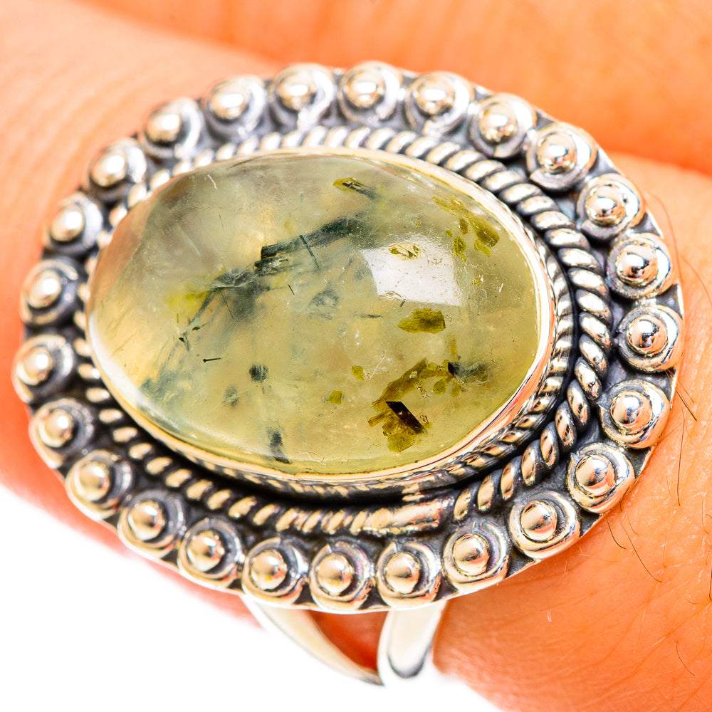 Prehnite Rings handcrafted by Ana Silver Co - RING121750