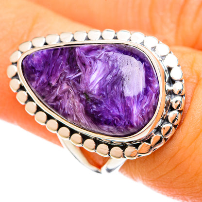 Charoite Rings handcrafted by Ana Silver Co - RING121761