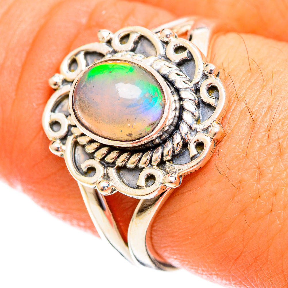 Ethiopian Opal Rings handcrafted by Ana Silver Co - RING121766
