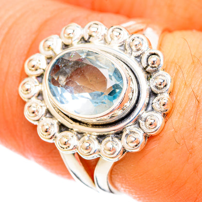 Blue Topaz Rings handcrafted by Ana Silver Co - RING121772