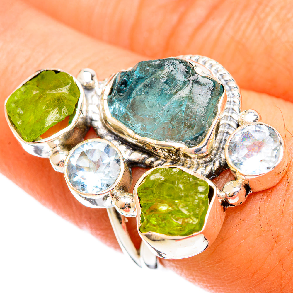 Aquamarine Rings handcrafted by Ana Silver Co - RING121791