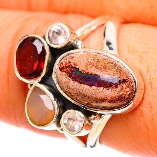 Mexican Fire Opal Rings handcrafted by Ana Silver Co - RING121792