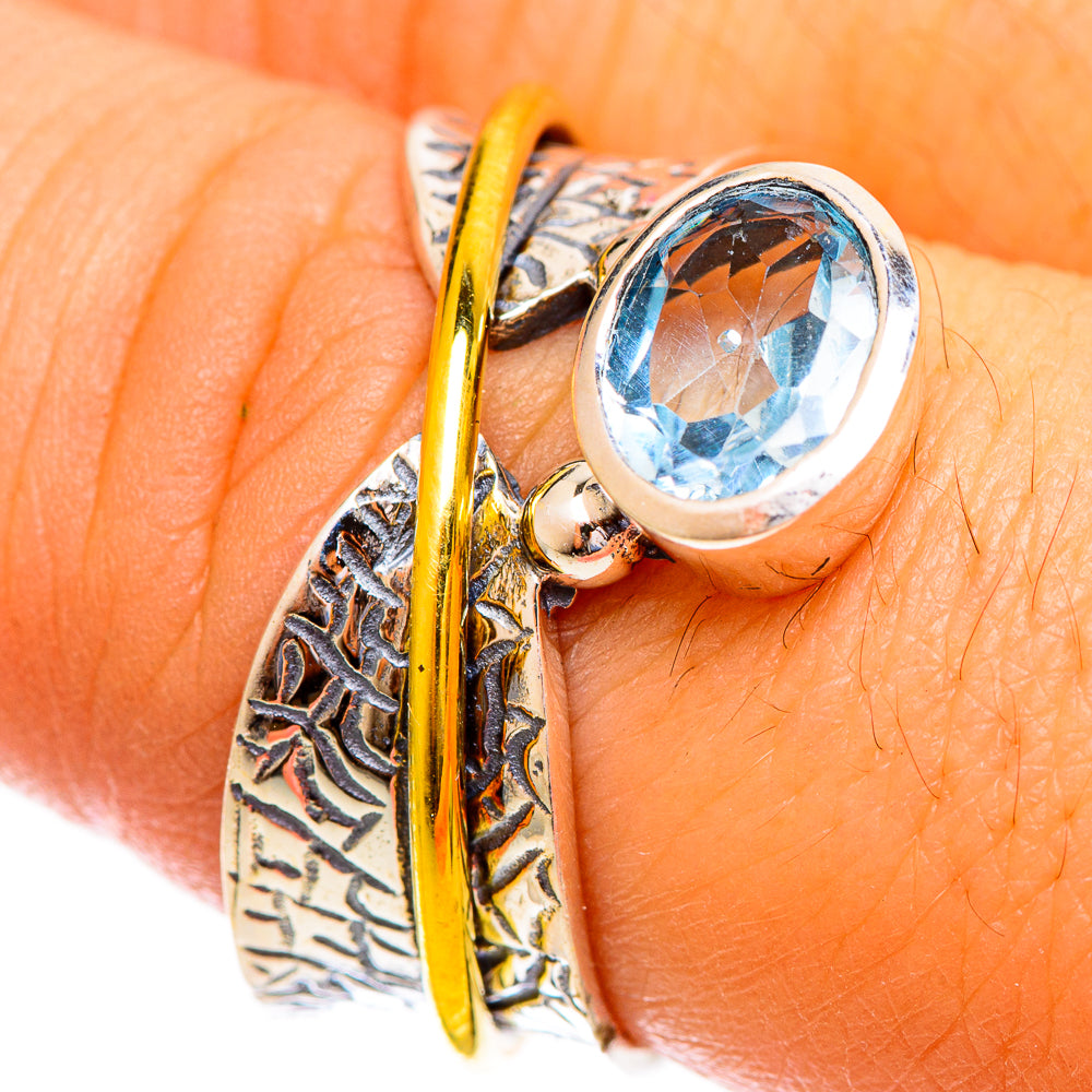 Blue Topaz Rings handcrafted by Ana Silver Co - RING121794