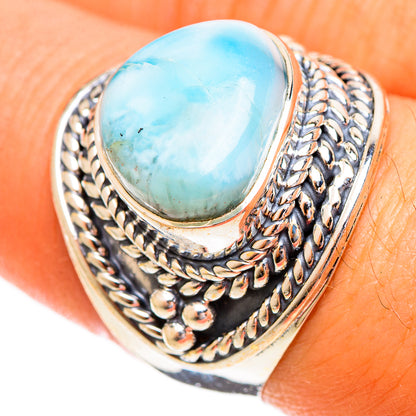 Larimar Rings handcrafted by Ana Silver Co - RING121797